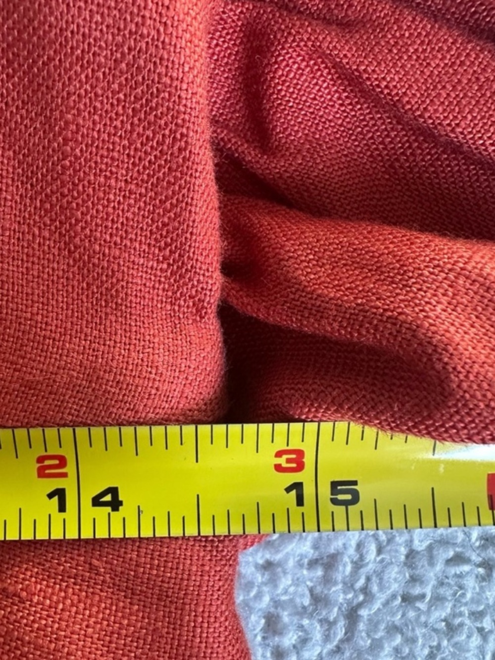 Hobbs London Seville Midi Dress in Cayenne Red 100% Linen Drop Waist, Size 6 - Picture 9 of 11